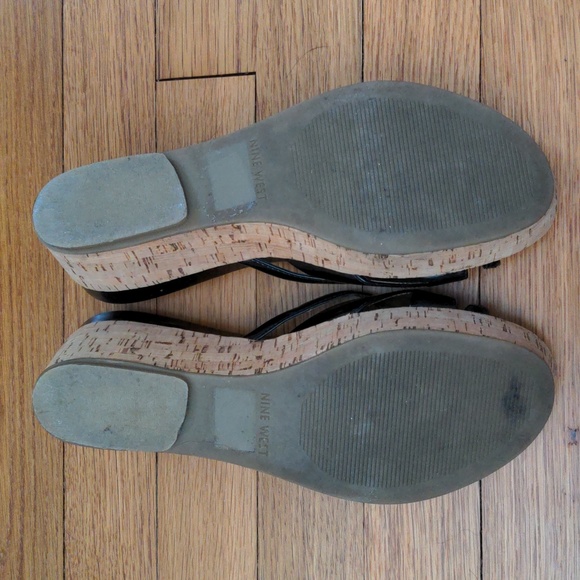 Black Patent Leather Wedges - Picture 5 of 5